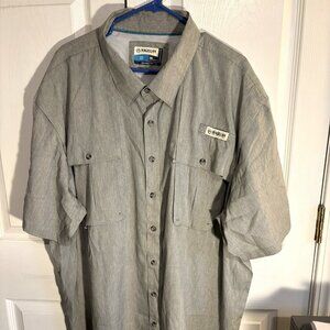 Magellan Fish Gear Relaxed Fit Aransas Pass Mens Short Sleeve Shirt Sz 3XL Gray